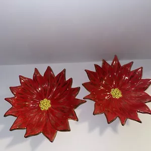 Keramik Poinsetta Schale - Bild 1 von 8