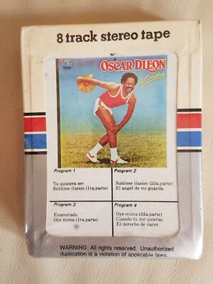 Oscar D'Leon El Discobolo 8 Track Tape Latin salsa Top Hits THS 2207 SEALED 1981 - Image 1 of 4