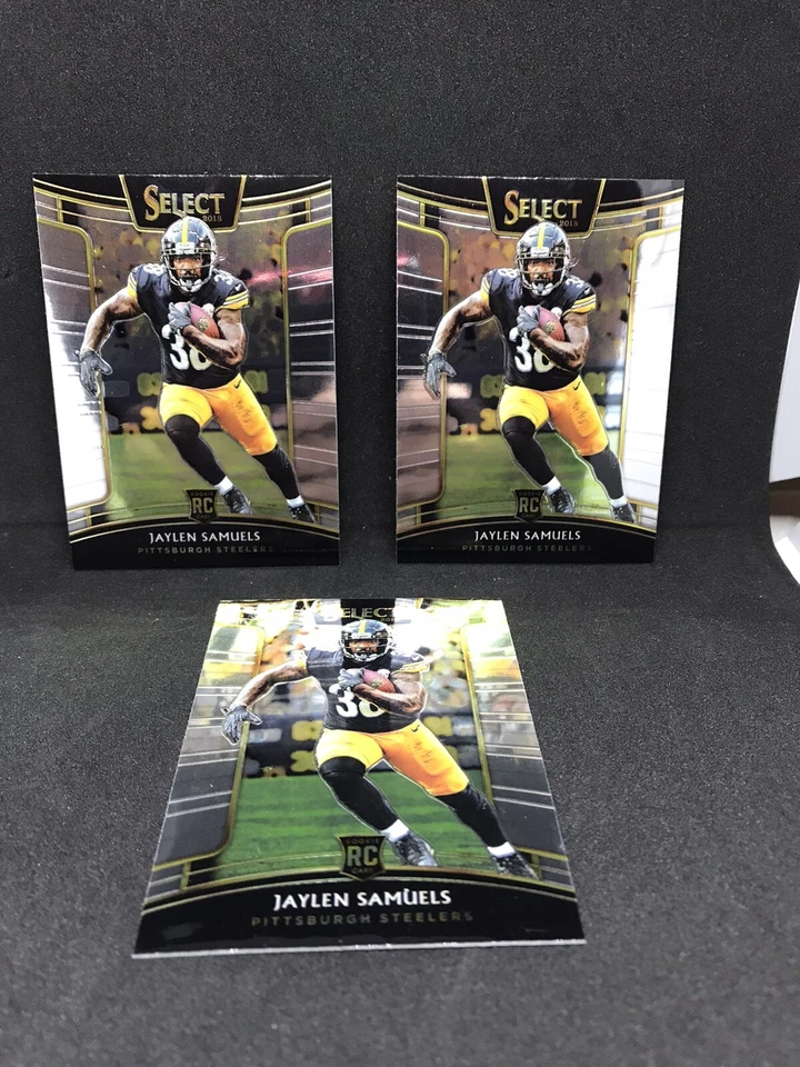 LOT OF 3 2018 Panini Select Jaylen Samuels Rookie Card RC Pittsburgh Steelers #9 - Image 1 of 1