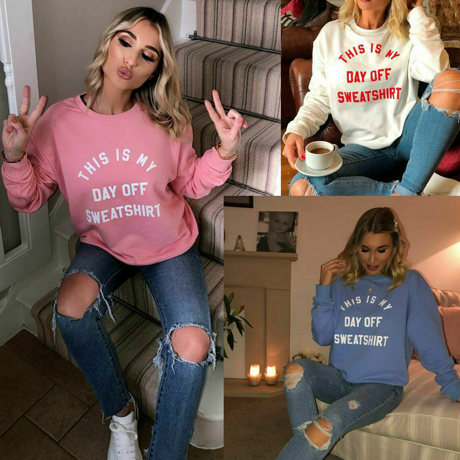PRINTED SWEATSHIRT JUMPER TOP 