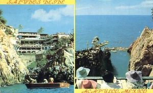 Grüße aus Acapulco Mexiko Vista en la Quebrada 1983 Postkarte - Bild 1 von 2