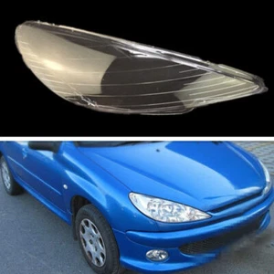 For Peugeot 206 2005-2008 Right Side Headlight Lens Cover Replacement Clear - Picture 1 of 3