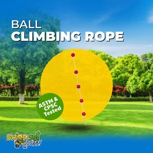 SET ALTALENA ROBA PALLA CORDA ROSSO forte parco giochi arrampicata esterno casa sull'albero 0251 - Foto 1 di 9