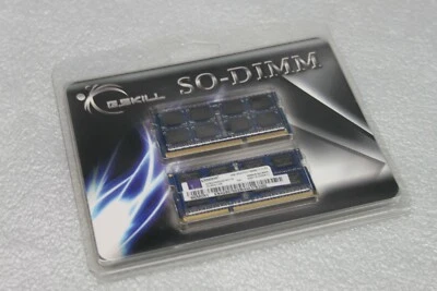 G Skill 8GB (2x4 Stick) PC3-12800 DDR3-1600 Laptop Memory F3-12800CL9D-8GBSQ - Image 1 of 3