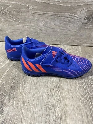 Adidas Predator Edge.4 Turf Boots Junior Soccer Training Cleats Size 2.5 Blue🔥 - Image 1 of 4