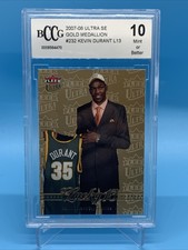 🔥🔥🔥2007-08 Fleer Ultra Kevin Durant Gold Medallion RC BCCG 10💎MINT🏀SONICS💥