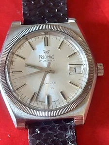 WRISTWATCH PRECIMAX - CALENDAR - MANUAL WIND - WORKING - MADE SWISS - Picture 1 of 6