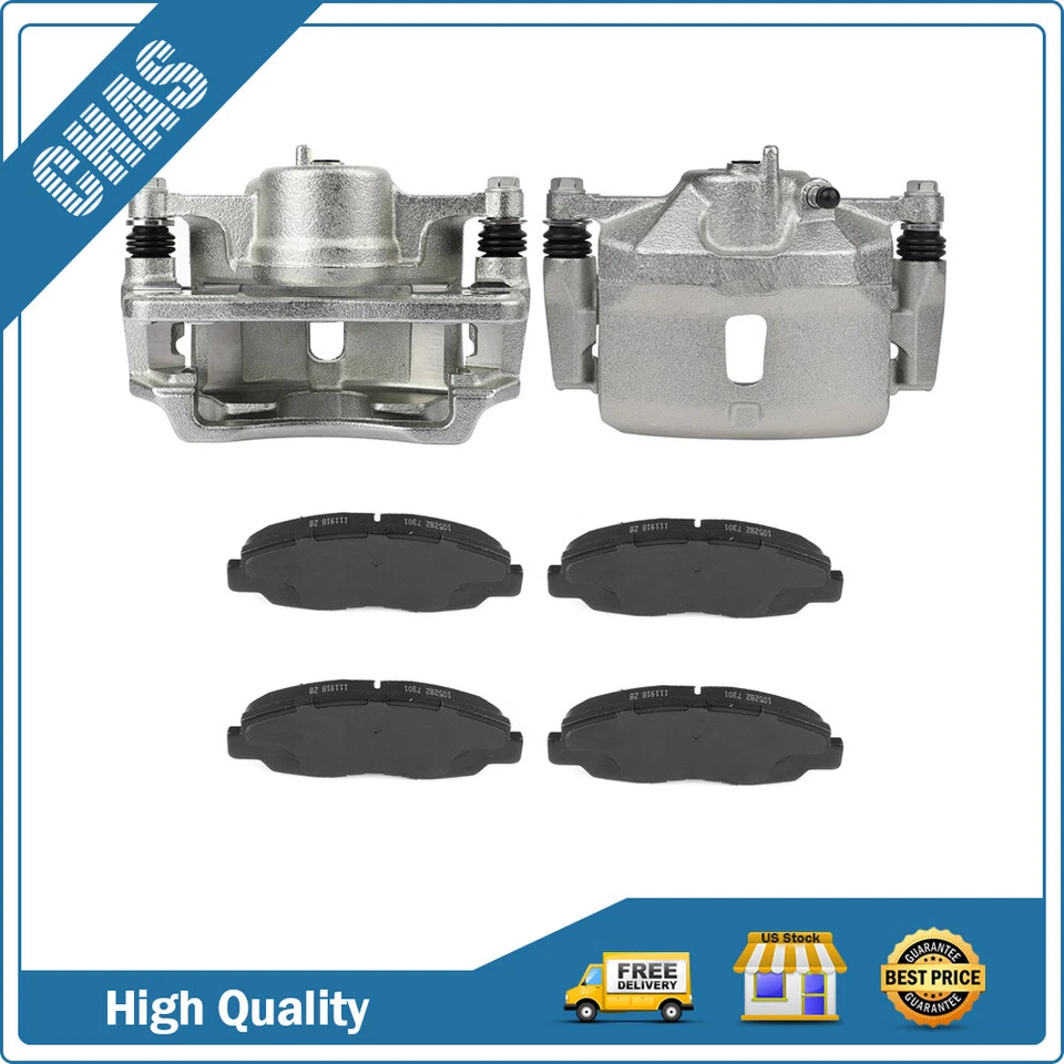 Front Brake Calipers w/ Bracket & Pads For Honda Insight 2010 2011 2012 2013 14 - Image 1 of 1