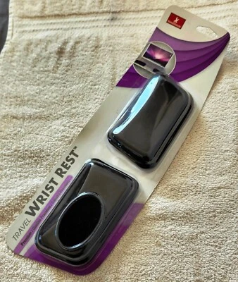 Handstands Memory Foam Travel Wrist Rest-Black; 2 Piece - Image 1 of 3