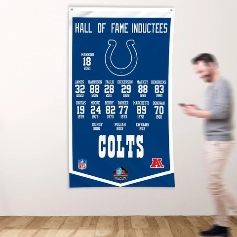 Indianapolis Colts 3x5 ft Flag Hall of Fame Inductees NFL Super FREE Shipping Cover
