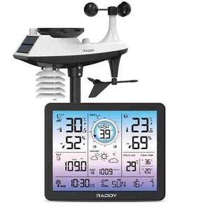Stazione Meteo Raddy VP7 Wireless Interno Esterno con Display Digitale a Colori 7,4'' - Foto 1 di 7