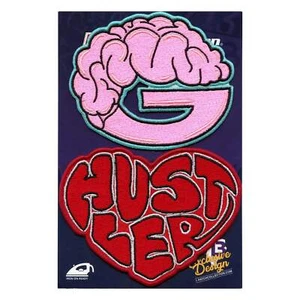 Mind Of A G & Heart Of A Hustler Patch Kombi bestickt Bügelbild (2er Pack) - Bild 1 von 4