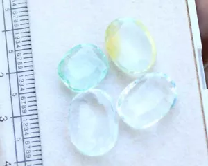 17.60 Ct Natural Aquamarine 11*14.5 MM Oval Cut Loose Faceted Gemstone Lot - Picture 1 of 2