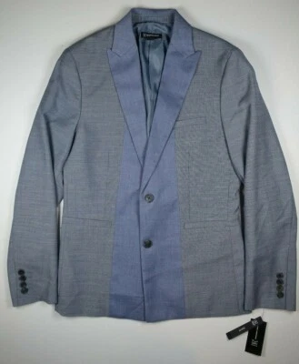 Chaqueta Blazer INC INTERNATIONAL CONCEPT Azul Micro Cuadros Calce Ajustado NUEVA Pequeña S Foto 1 de 3