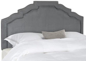 Safavieh Grey Headboard Silver Nail Head, Reduced Price 2172703958 MCR4000C-Q - Picture 1 of 5