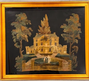 Antiguo trabajo de tocón del período de la regencia de la costura hogar señorial y jardín - Imagen 1 de 5