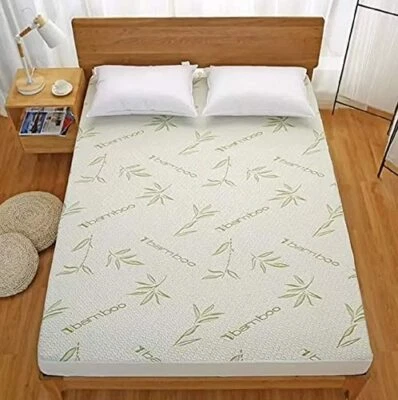 Waterproof Bamboo Mattress Encasement, Zippered, Protector Cover,  Deep Pocket - Image 1 of 4