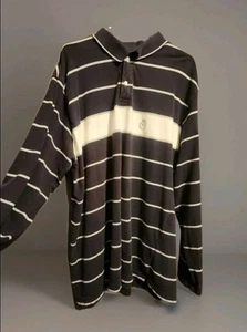 Polo vintage Chaps Ralph Lauren para hombre XXL polo manga larga clásico a rayas - Imagen 1 de 6
