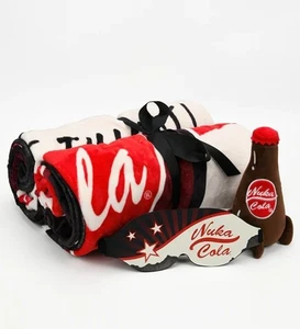 Fallout 4 76 New Vegas Nuka Cola Bottle Plushie Plush Cuddle Bundle Blanket Mask - Picture 1 of 6