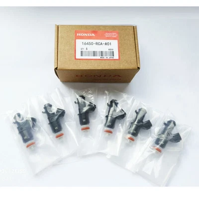 NEW 6PCS OEM FUEL INJECTORS 16450-RCA-A01 FOR Honda ACURA MDX TL Accord Pilot  Foto 1 de 3