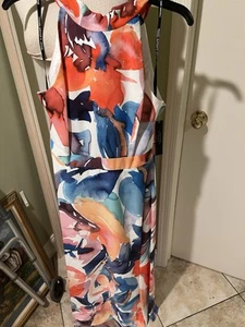 TAHARI MAXI DRESS/NEW WITH TAG/RETAIL$149/SIZE 10/MULTI - Picture 1 of 5