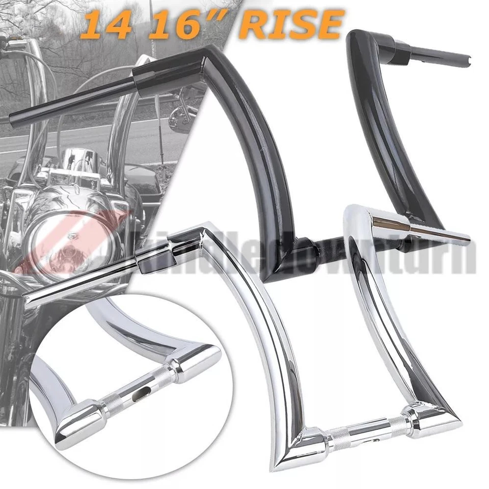 14/16'' Rise Ape Hanger Handlebar Fit For Harley Softail 2000-2021 - Imagem 1 de 4