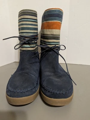 TOMS Tom Women's Size 9 Faux Fur Lined Leather Moccasins Boots,  - Image 1 of 4