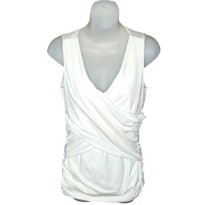 Boston Proper Womens Faux Wrap Top Size M Minimalist Clean Girl Stockholm Style - Picture 1 of 9