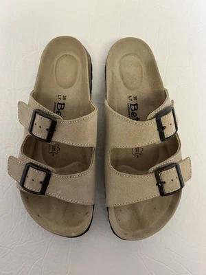 Betula Birkenstock Sandals Womens 7 EU 38 Tan Suede 2 Strap Casual - Image 1 of 4