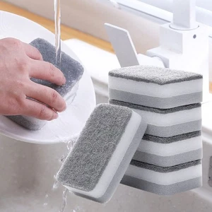 Double-sided Sponge Wipe Kitchen Cleaning Dishwashing Sponge Block - Picture 1 of 5