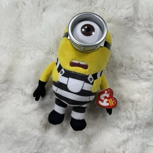 Ty Beanie Babies Despicable Me 3 Carl Prisoner Minion 7" Plush NWT - Picture 1 of 6