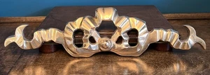 "Placa colgante de arte de pared con arco de cinta de latón vintage aproximadamente 12"" de ancho X 3"" de alto" - Imagen 1 de 5