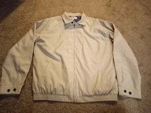 Fairway and Greene Men's Golf Jacket Size XL Khaki Beige Plaid Lined Activewear - Bild 1 von 20