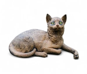 Austrian terracotta cat, Goldscheider style, c. 1890. - Picture 1 of 13