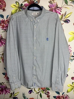 Pringle Of Scotland Shirt Long Sleeve Styled XL Blue Lattice Print - Image 1 of 4