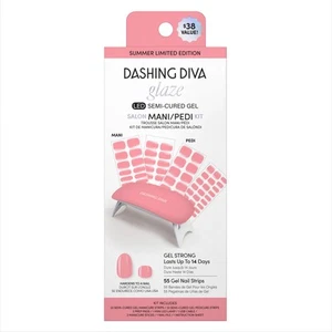 Dashing Diva Glaze Mani Pedi Kit - The Eye Candy Glaze - Viene fornito con unghie LED - Foto 1 di 6