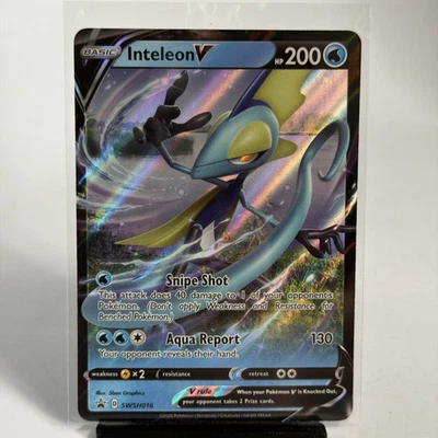 Inteleon V SWSH016 - Holo Promo - Pokemon Sword & Shield Promo NM Card - Image 1 of 4