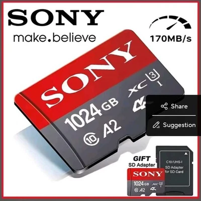 SONY 1TB Micro TF/SD Card 10 SD Card Memory Card For Phone/Cameras /tablet/Drone