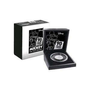 2018 NIUE $5 DISNEY'S MICKEY MOUSE **90 YEARS OF MAGIC** 2 OZ SILVER PROOF COIN - Picture 1 of 2