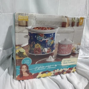 The Pioneer Woman Crockpot Fancy Flourish Set Of 2 4qt & 0.65Qt  Slow Cooker - Picture 1 of 4