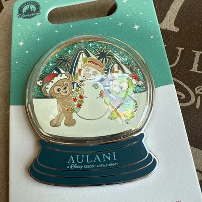 Disney Aulani Christmas Snow Globe 2025 Duffy & Friends Pin~Limited Edition 1200 - Image 1 of 4
