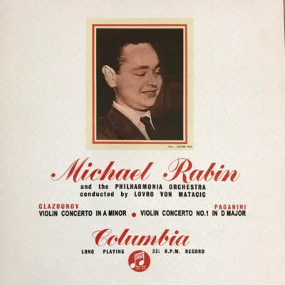 COLUMBIA 33CX-1281 GLAZUNOV PAGANINI von MATACIC RABIN TESTAMENT 180g - Bild 1 von 4