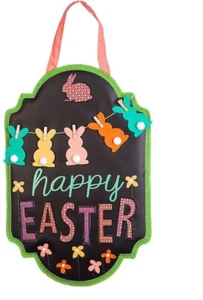 Happy Easter Chalkboard Door Decor - Picture 1 of 1