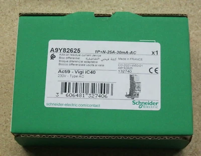SCHNEIDER A9Y82625 - Blocco differenziale Vigi iC40 1P+N 25A 30mA AC 1 modulo - Immagine 1 di 2