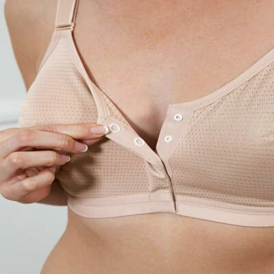 Royce Caress Silver Post Surgery, Mastectomy, Prosthesis Bra 32B/C Skintone 1008 - Image 1 of 4