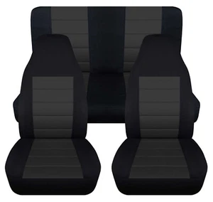 1976-Present Fits Jeep Wrangler Seat Covers Canvas Front & Rear Choose color - Picture 1 of 19