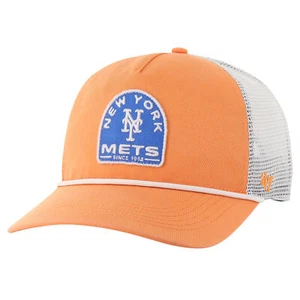 Men's '47 Orange New York Mets Cypress Trucker Hitch Adjustable Hat - Picture 1 of 2
