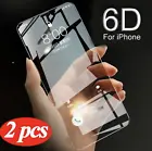 2x 6D Full Cover Displayschutzfolie Hülle für iPhone 14 13 12 11 Pro Max XR 7 8