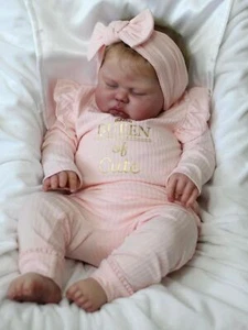 24in Realistic Reborn Baby Dolls Lifelike Newborn Real Life Cloth Body Sleeping - Picture 1 of 4