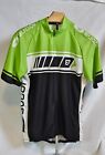 SUGOI Men's Cycling Jersey Neon Green/Black Size Medium With Back Pockets